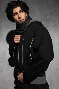 Comfortable black oversized tracksuit for everyday wear