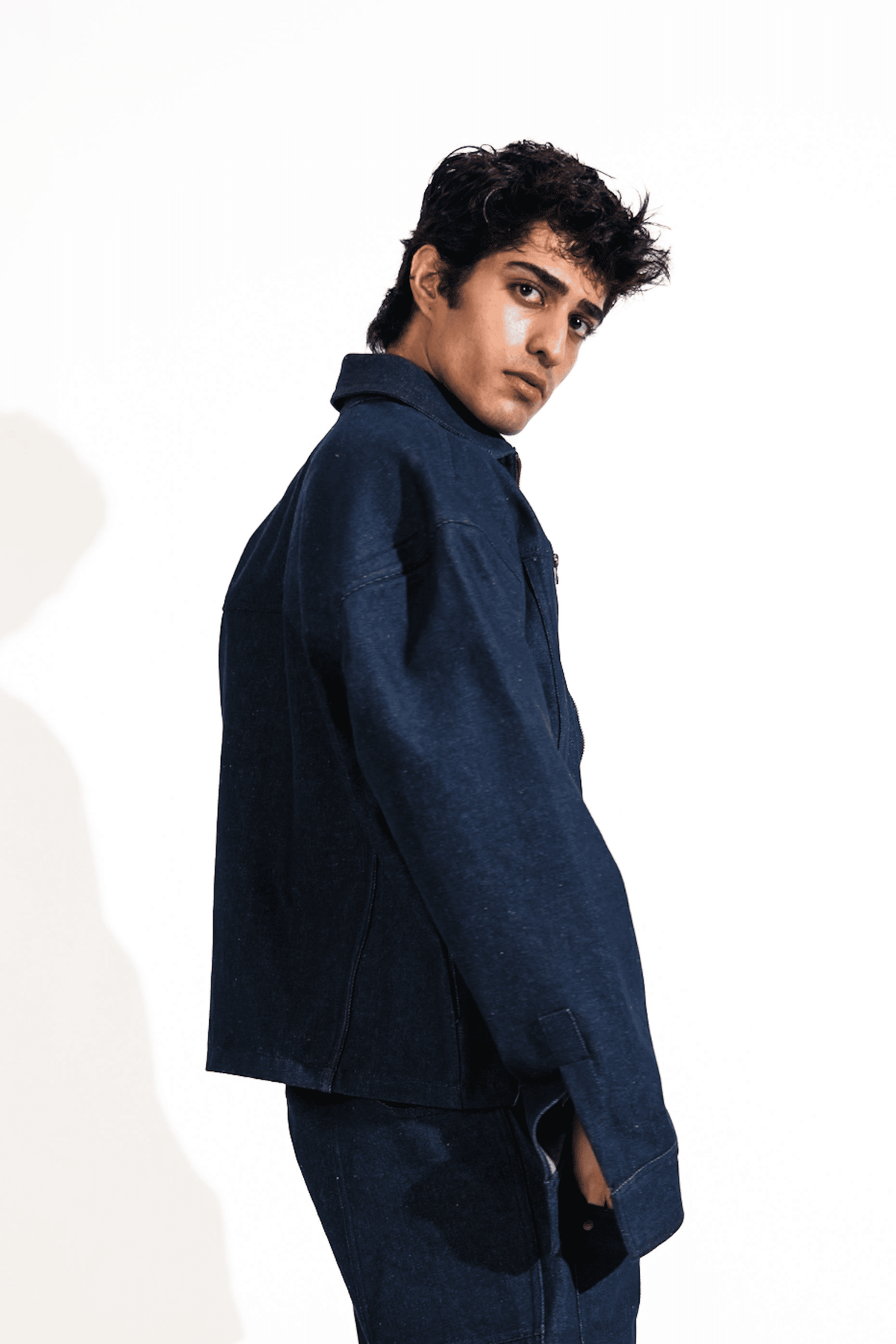 Blue Denim Jacket in Streetwear Style, Casual Fit for Everyday Wear