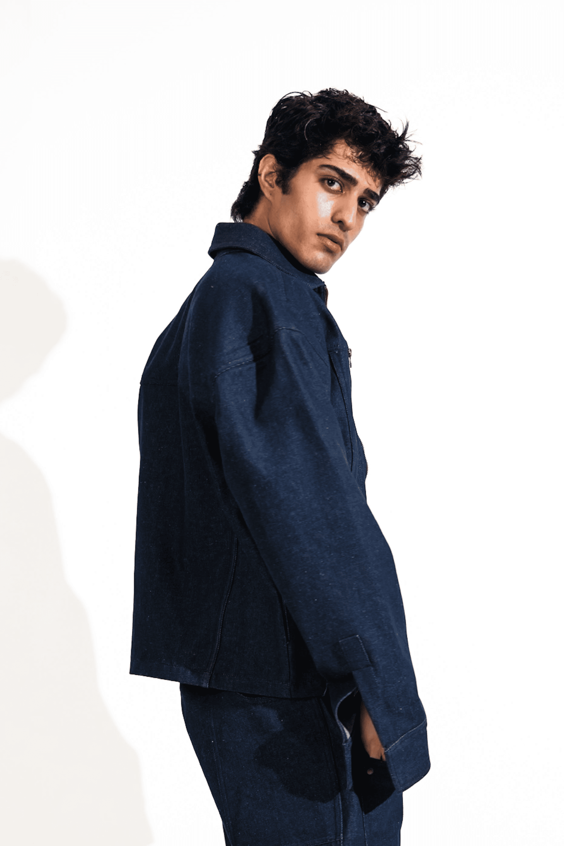 Blue Denim Jacket in Streetwear Style, Casual Fit for Everyday Wear