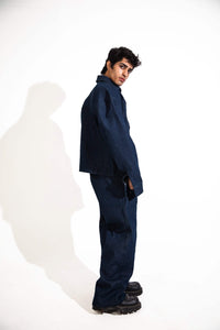 Men’s Blue Denim Set with Relaxed Fit, Comfortable Style for Everyday Wear