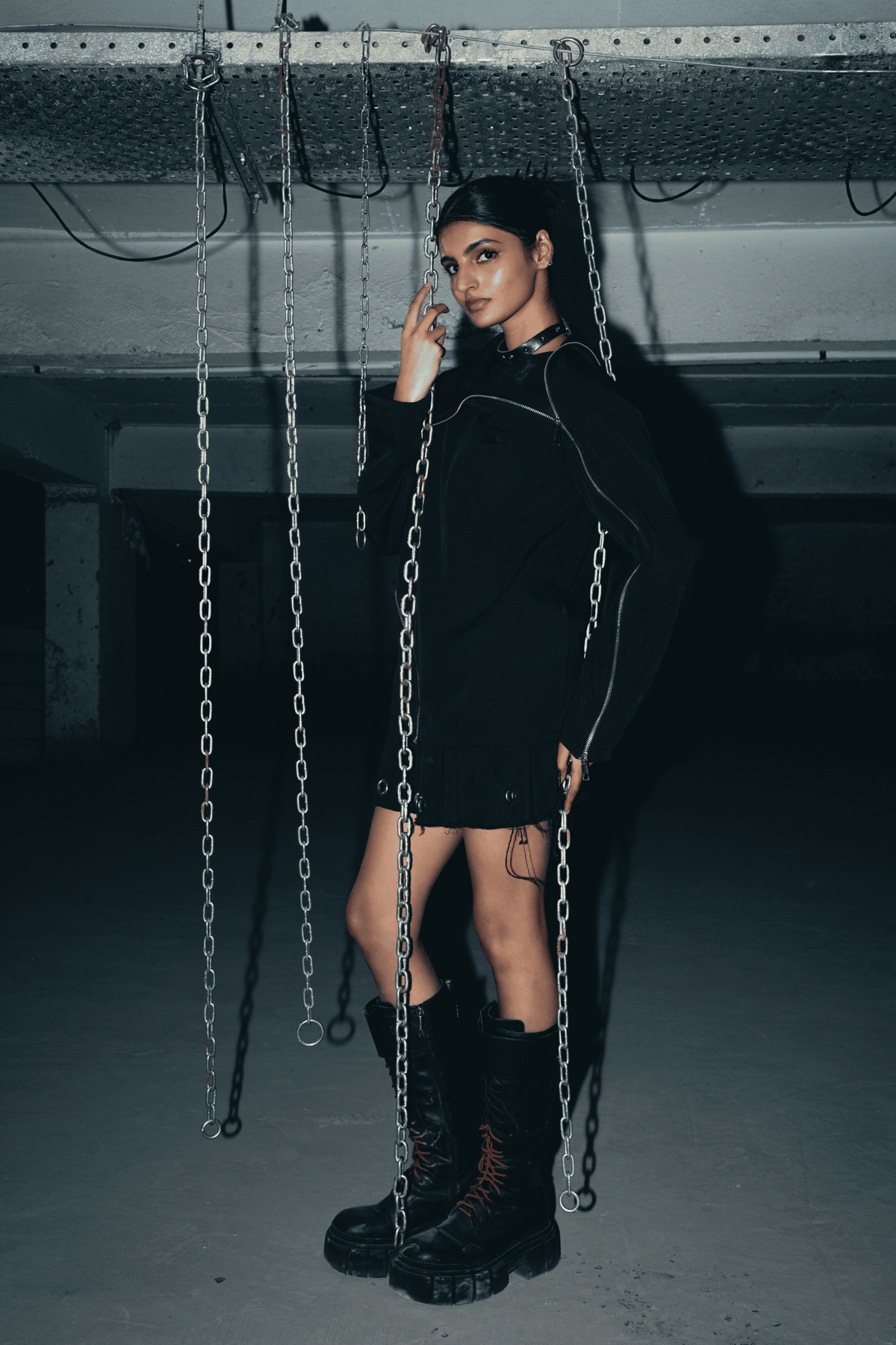 Comfortable black oversized shirt made from banana crepe fabric, perfect for casual wear with a relaxed fit and minimalist design