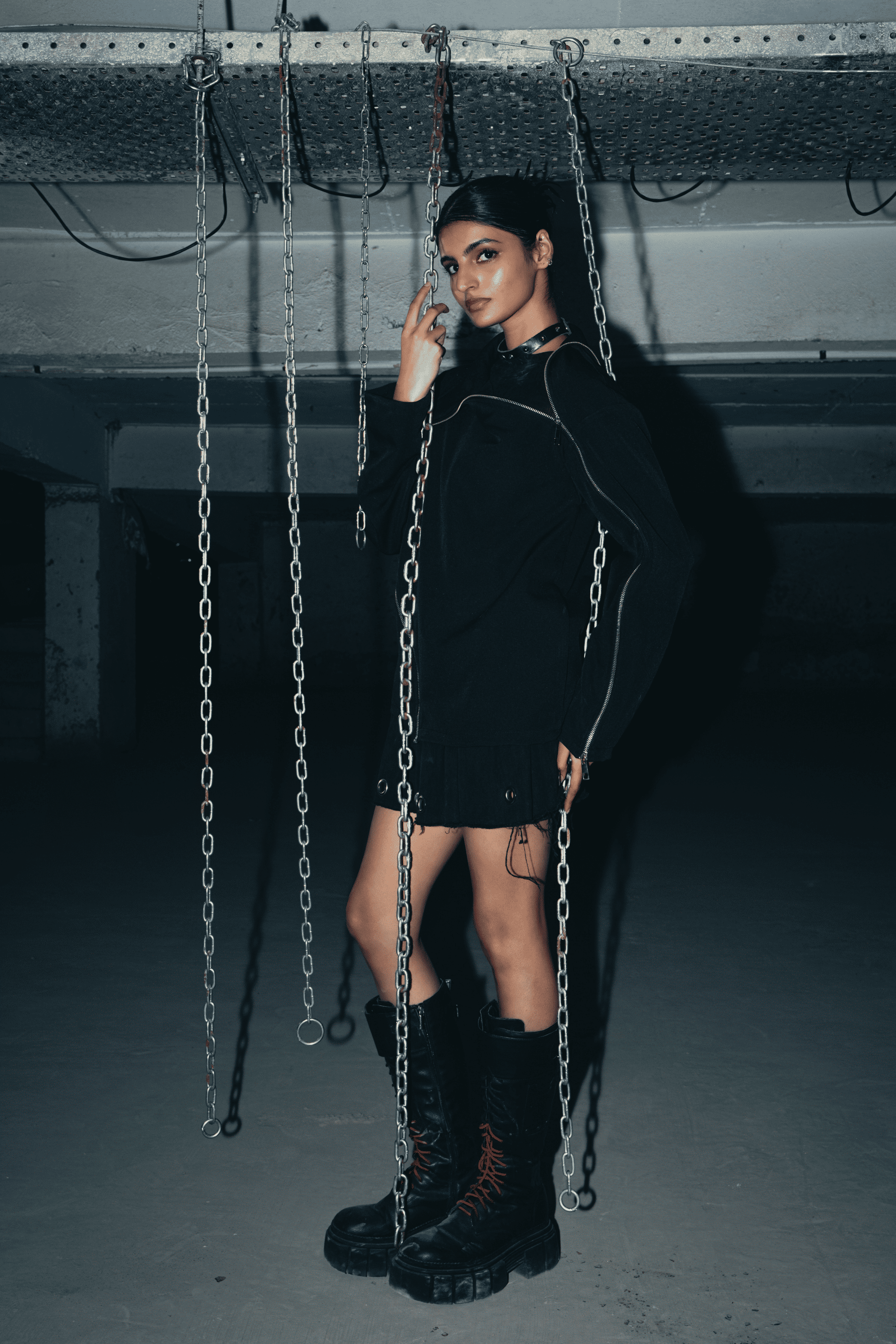 Comfortable black oversized shirt made from banana crepe fabric, perfect for casual wear with a relaxed fit and minimalist design