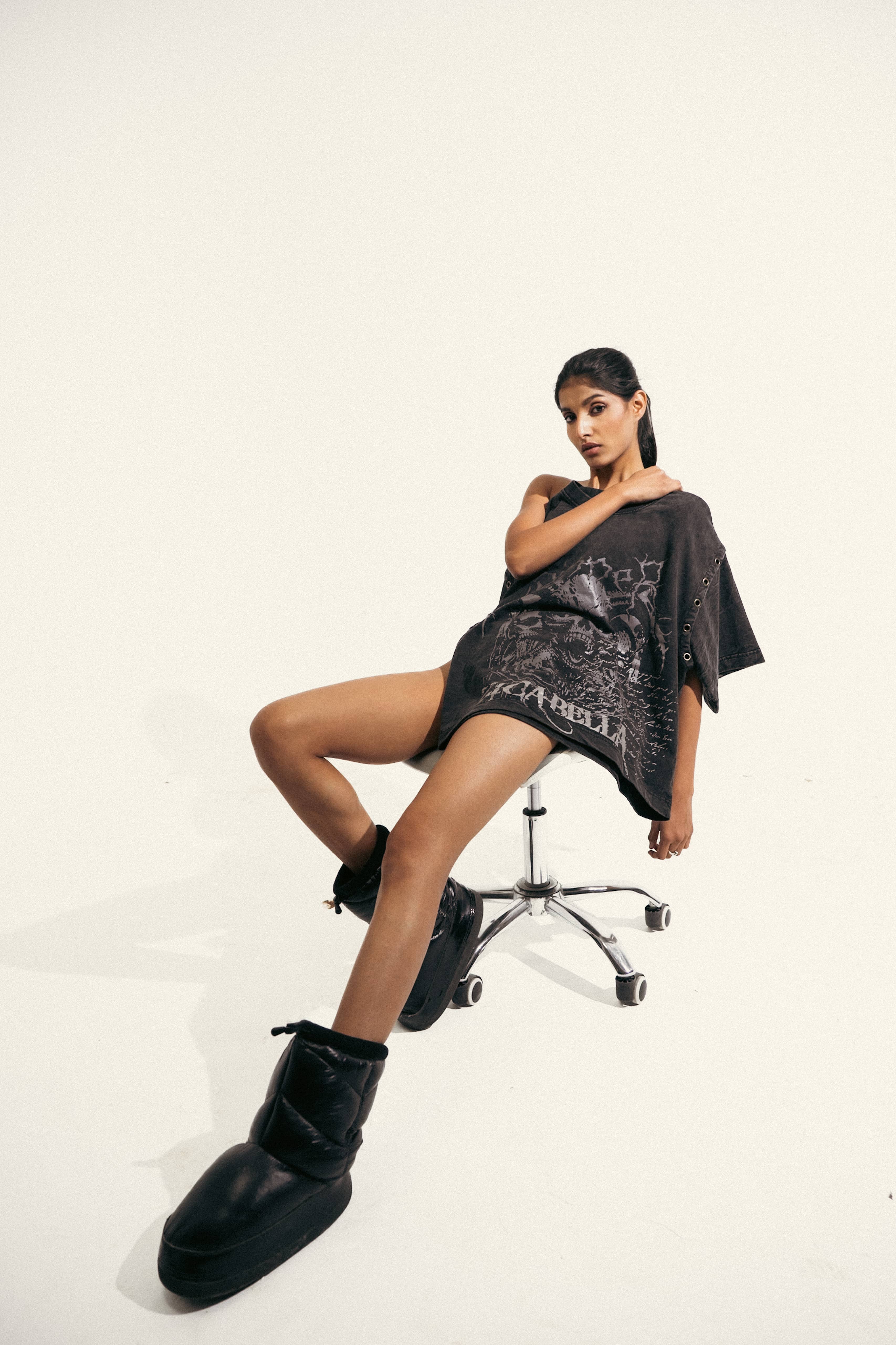 the bold graphic streetwear t-shirt styled in a modern oversized silhouette