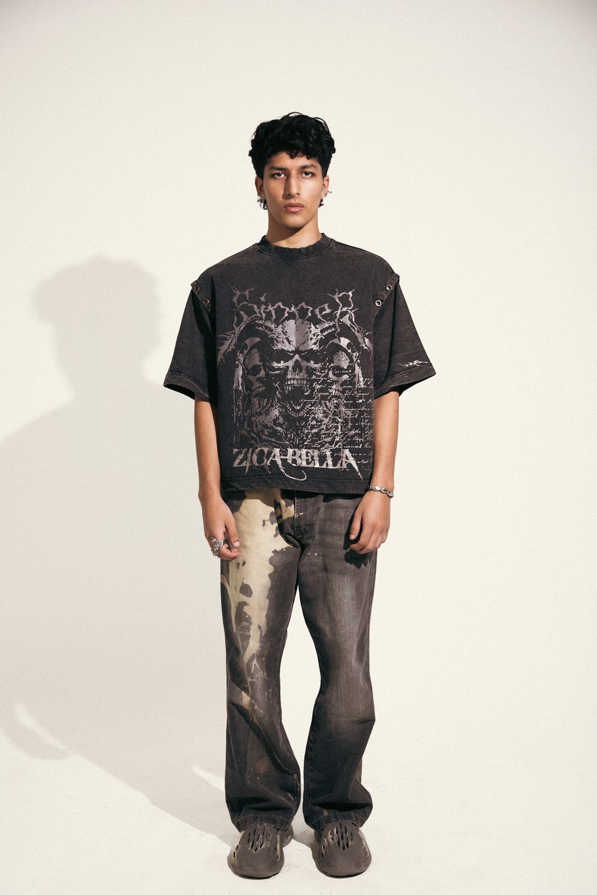 black 100% cotton t-shirt with a relaxed fit and clean silhouette, designed for a premium look